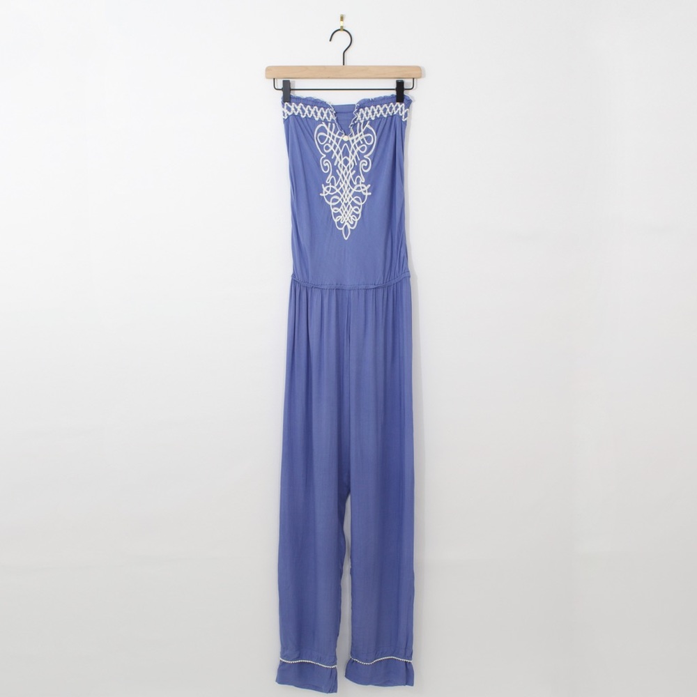 Poupette St Barths Blue Sleeveless Jumspuit